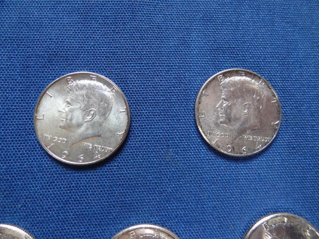 1964年ケネディハーフダラー銀貨 7枚 セットアメリカ 外国