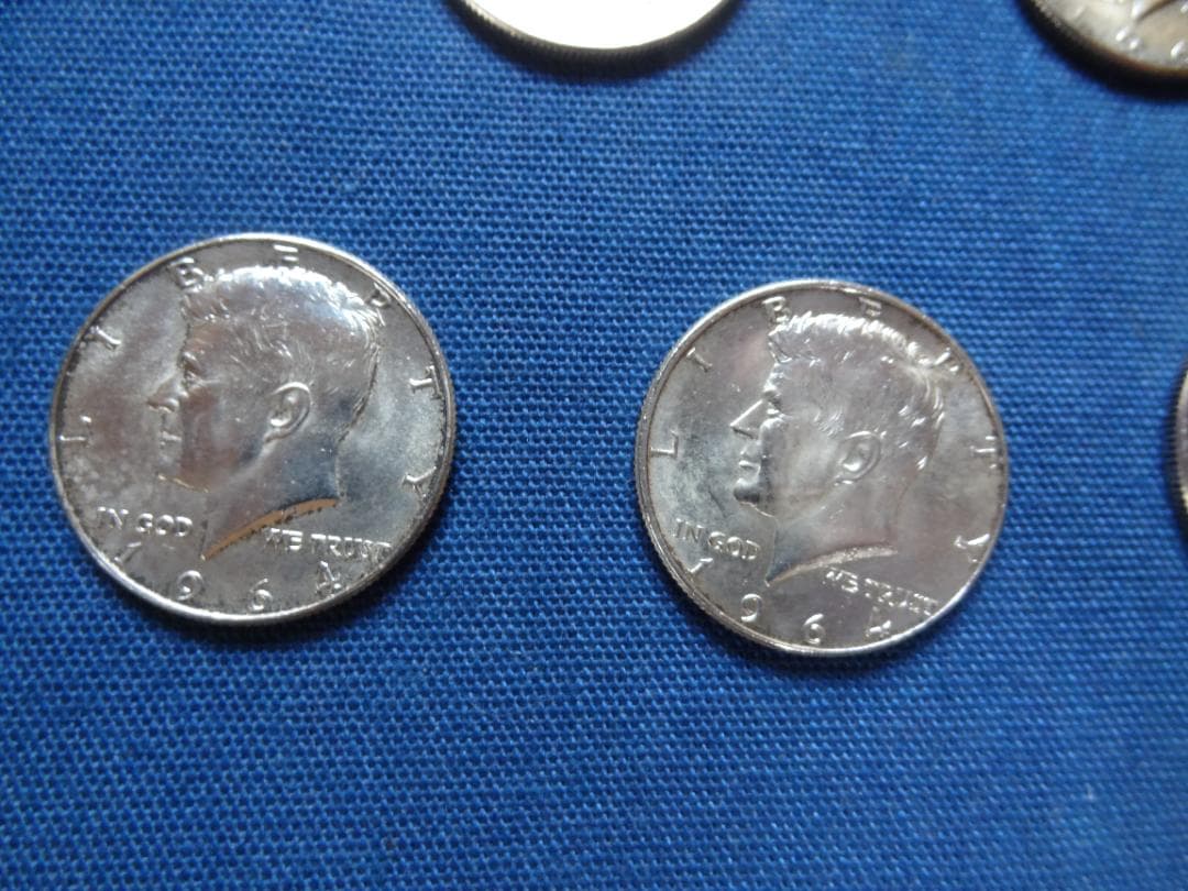 1964年ケネディハーフダラー銀貨 7枚 セットアメリカ 外国