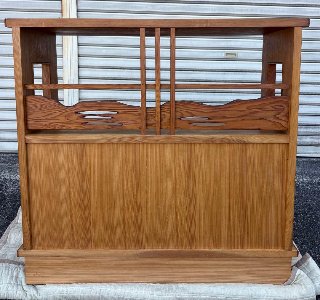 世界遺産鹿児島県産 屋久杉 茶棚 飾り棚 茶箪笥 サイドボード 和家具 伝統