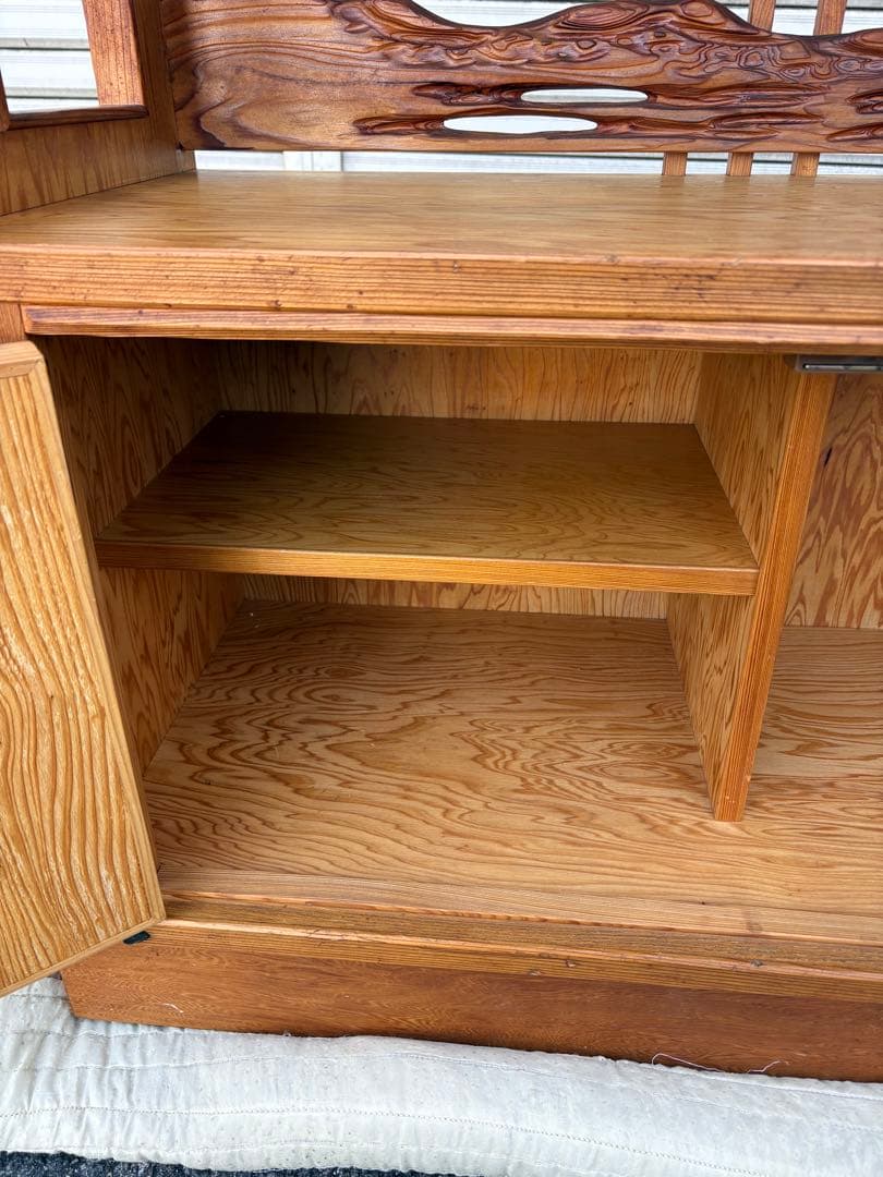 世界遺産鹿児島県産 屋久杉 茶棚 飾り棚 茶箪笥 サイドボード 和家具 伝統