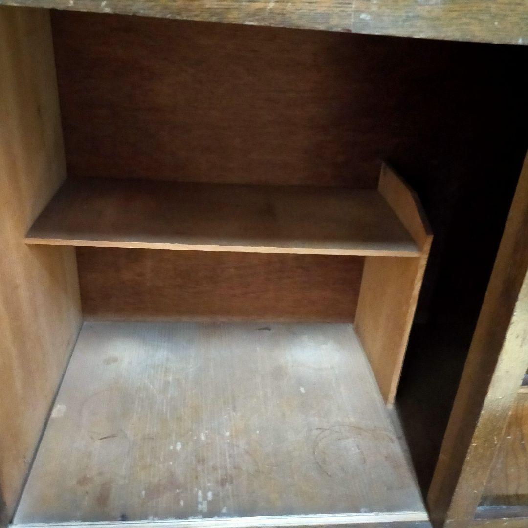 水屋箪笥下部　木製収納家具　アンティーク　引出し5箇所