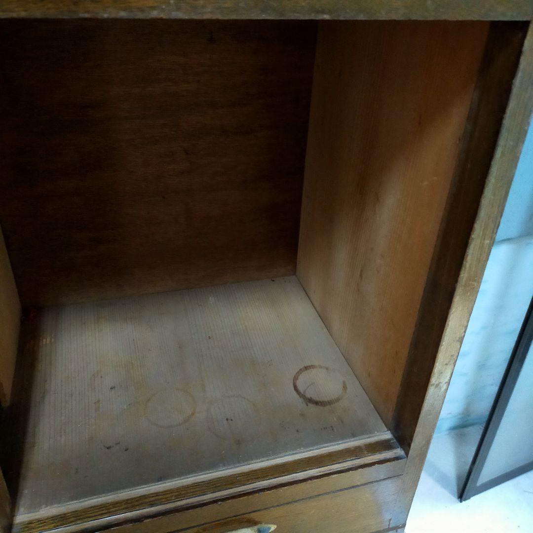水屋箪笥下部　木製収納家具　アンティーク　引出し5箇所