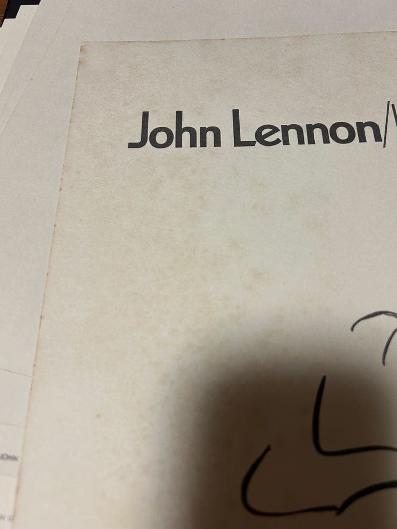ジョンレノン bag one リトグラフの印刷全16枚揃とシール