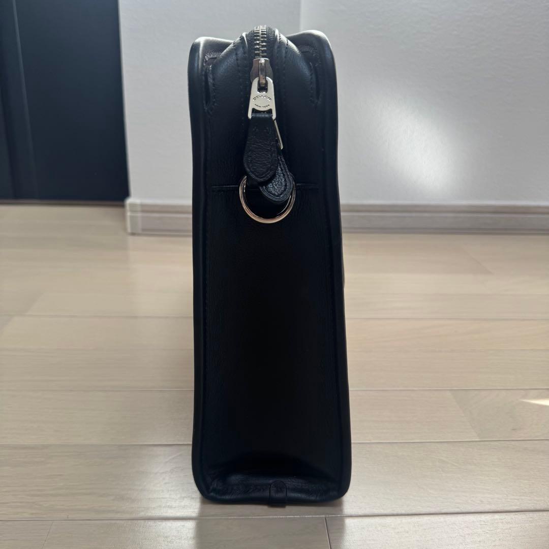 【COACH】レザービジネスバッグ 黒 ブラック