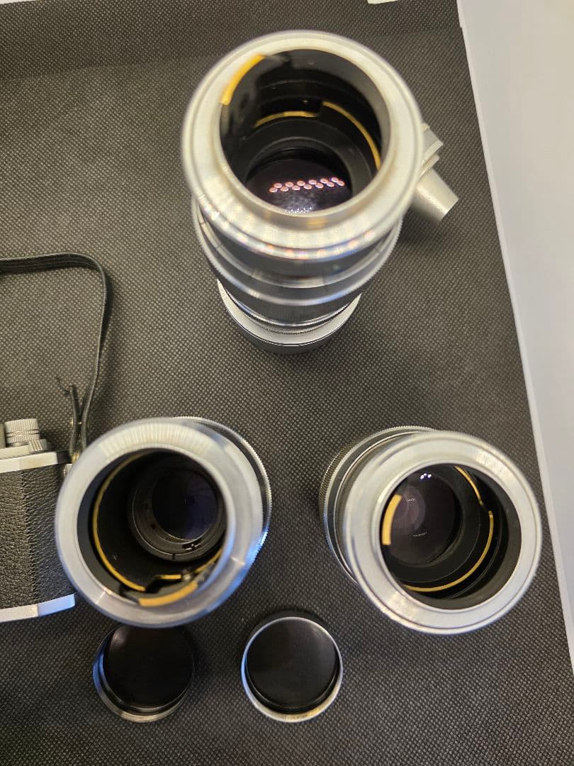 希少アンティークCanon カメラ レンズ4本　ファインダー2個付き