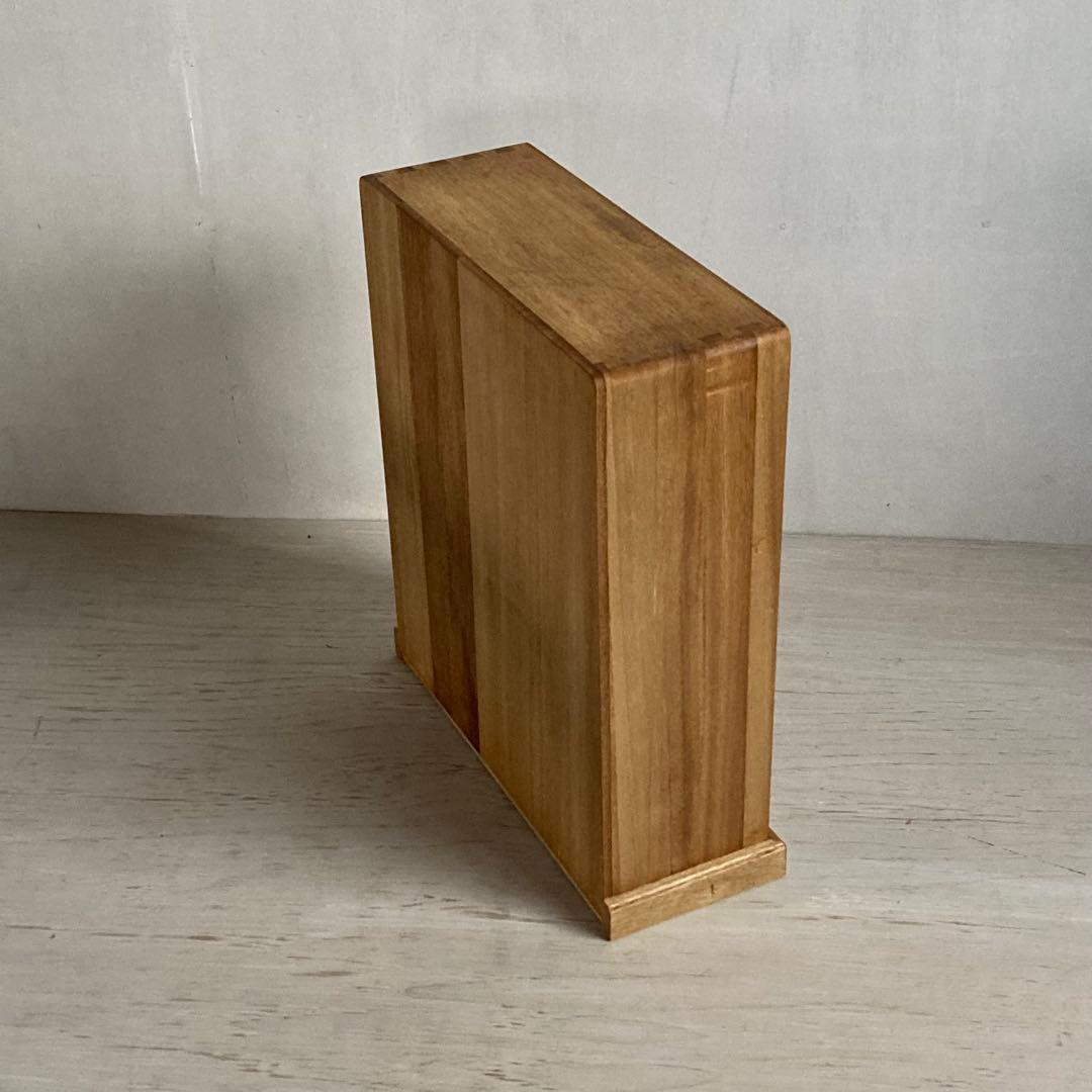 古い木製 オープンラック 3段 木製棚 陳列棚 卓上サイズ