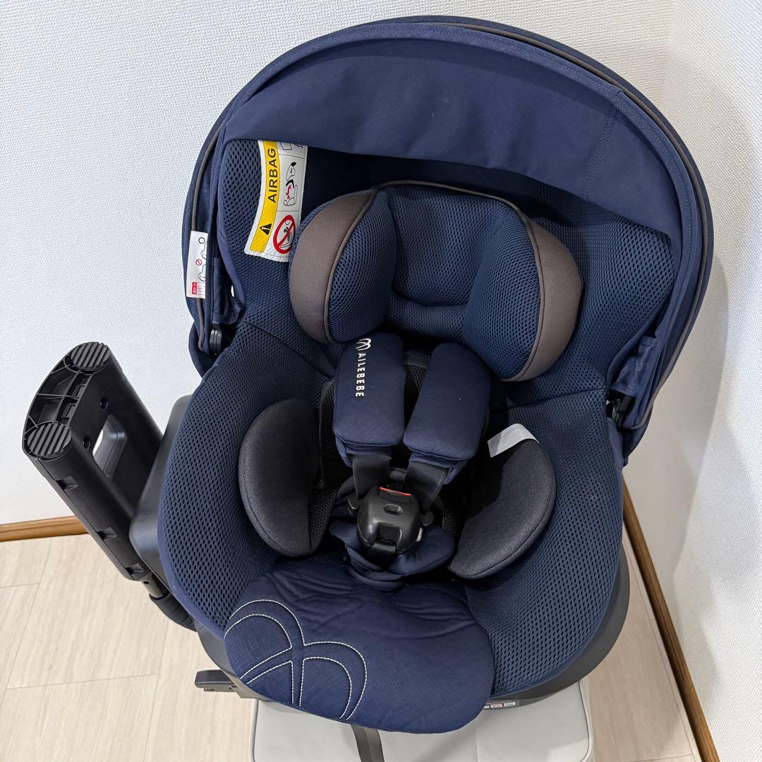 【美品】エールべべ クルット5i グランスISOFIX最上位モデル ネイビー