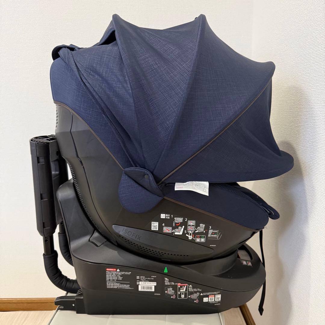 【美品】エールべべ クルット5i グランスISOFIX最上位モデル ネイビー