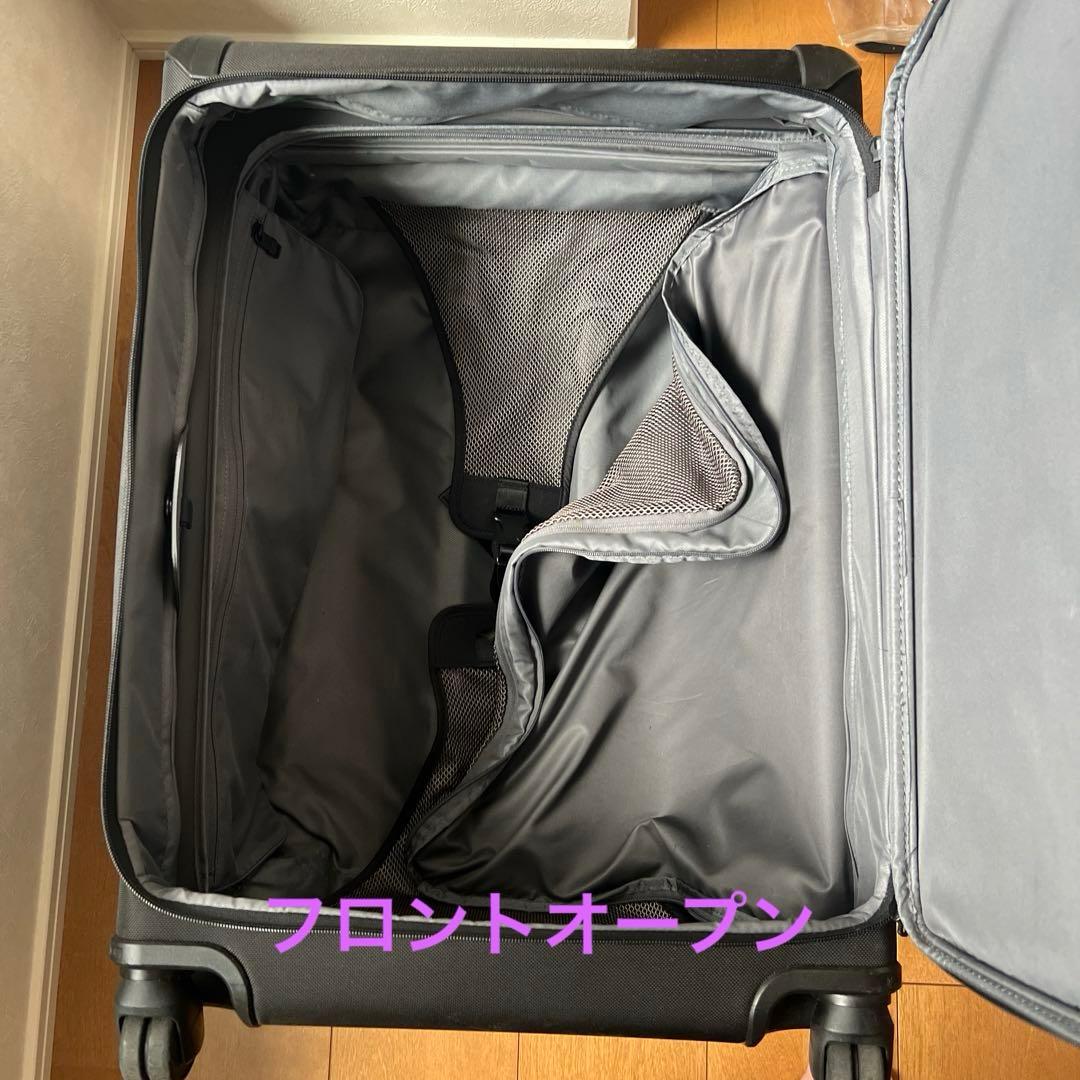 美品 83L 拡張フロントオープン　キャリーケース　ブラック 022564D2