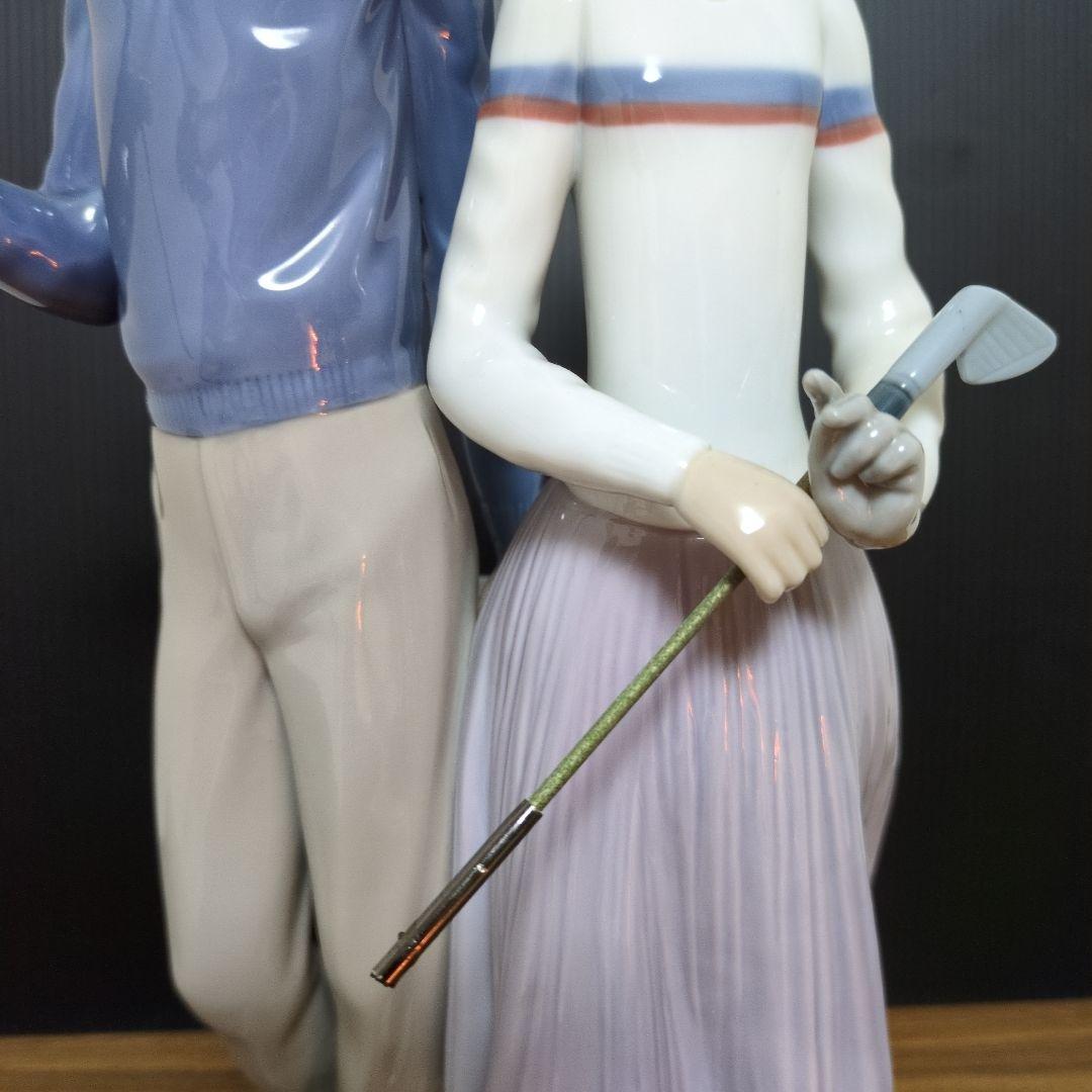 リヤドロ ゴルフ カップル 陶器