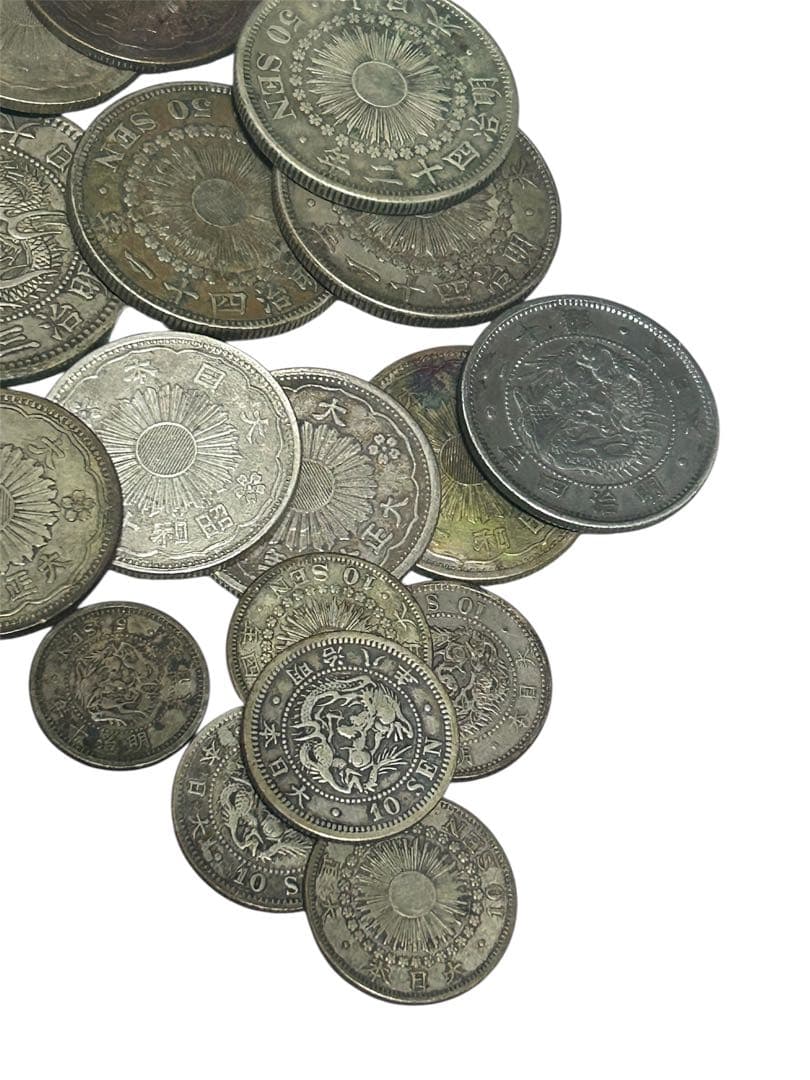 U*o様 日本銀貨まとめ 50銭銀貨 20銭銀貨など