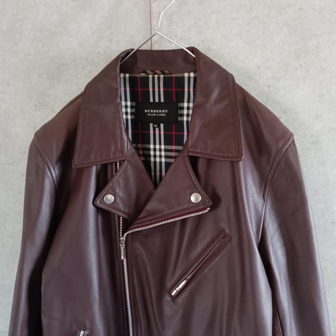 BURBERRY BLACK LABELライダースジケット 牛革 X2775