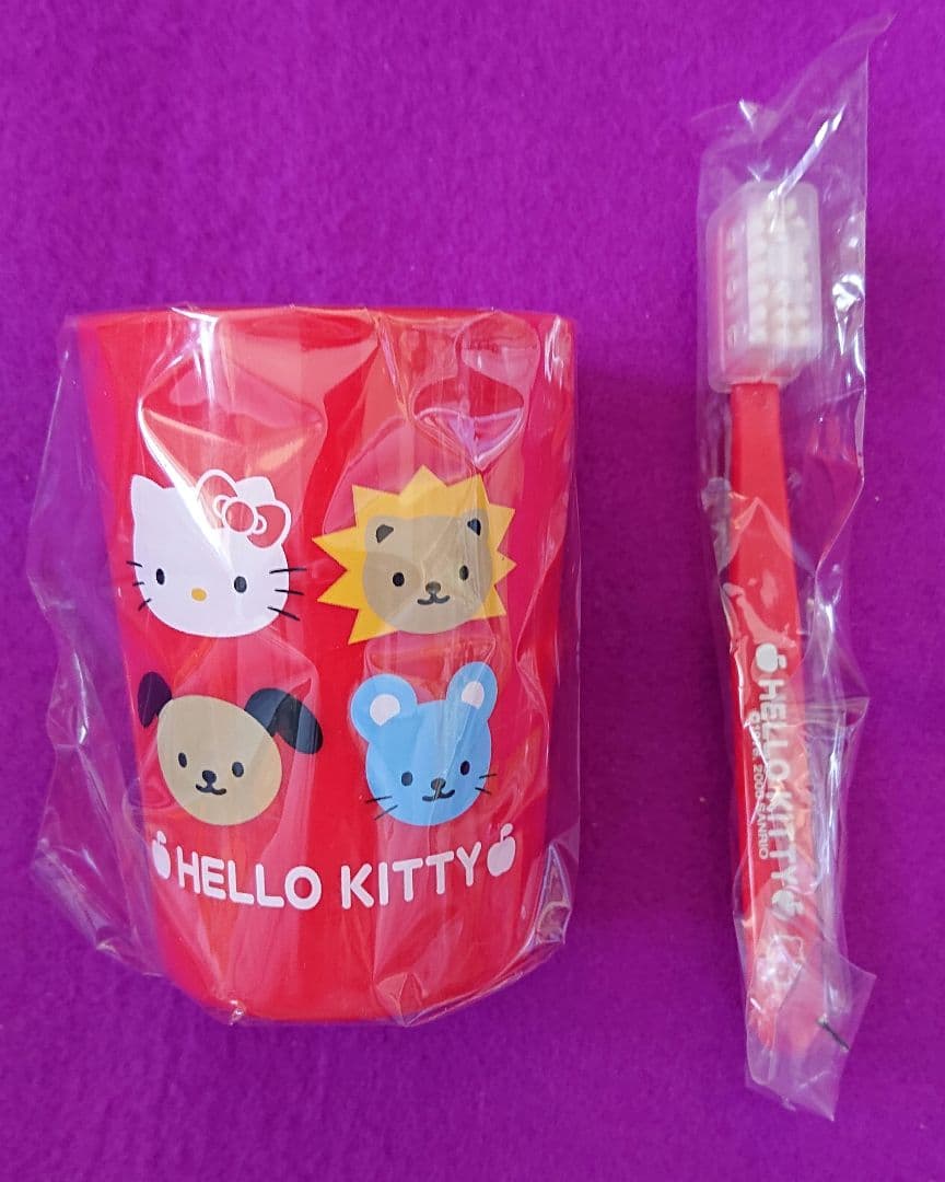 サンリオ ハローキティハブラシスタンドセット 歯ブラシ立て 平成レトロ 希少品