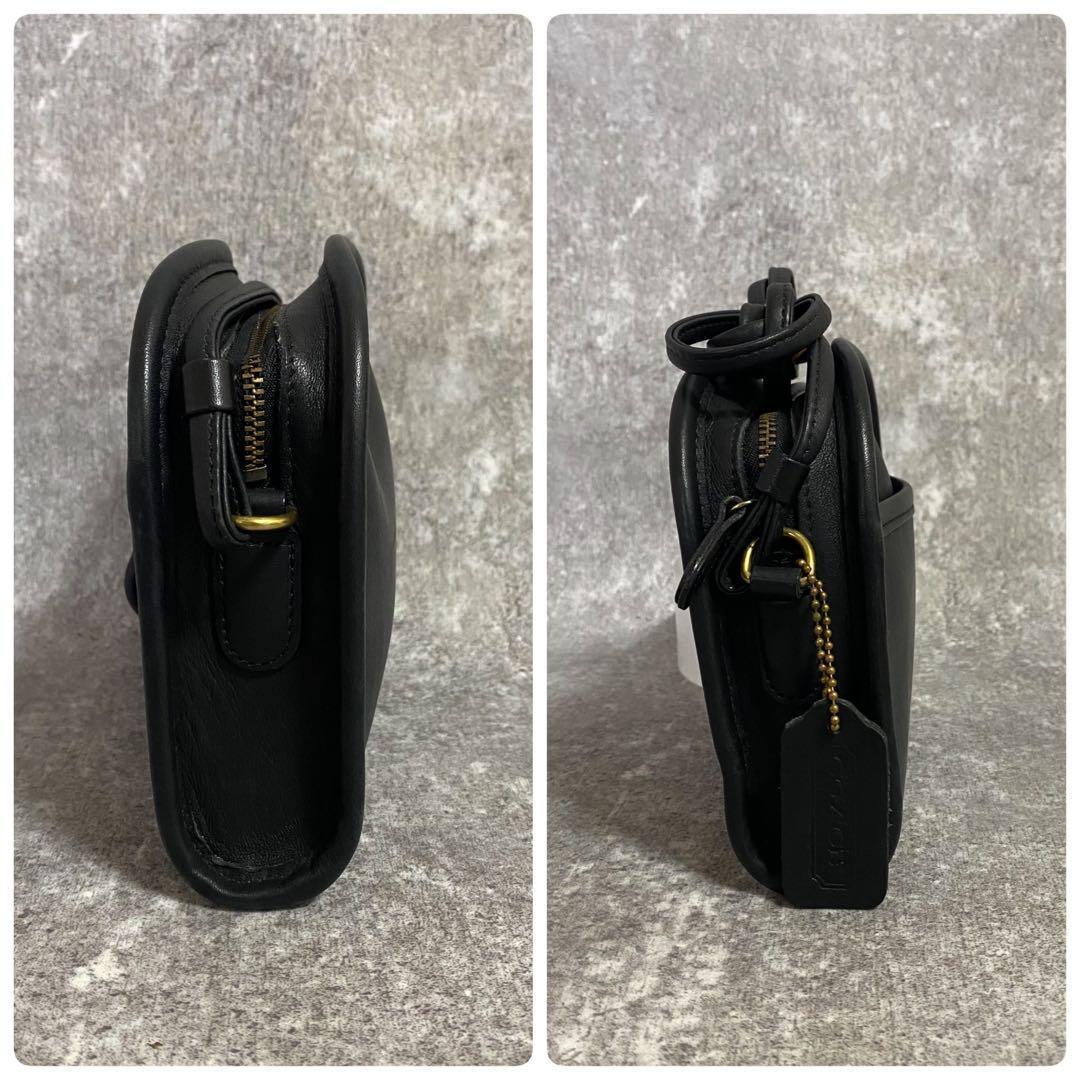 オールドコーチ　ショルダーバッグ　グラブタンレザー　9017 USA製　黒