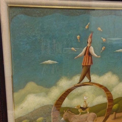 山口高　曲芸師　F10号