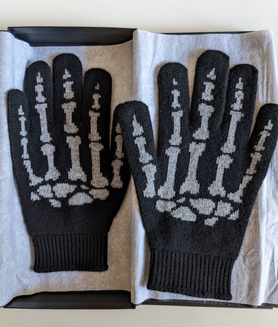 1*5様 新品未使用 SAINT LAURENT PARIS スカルグローブ 黒