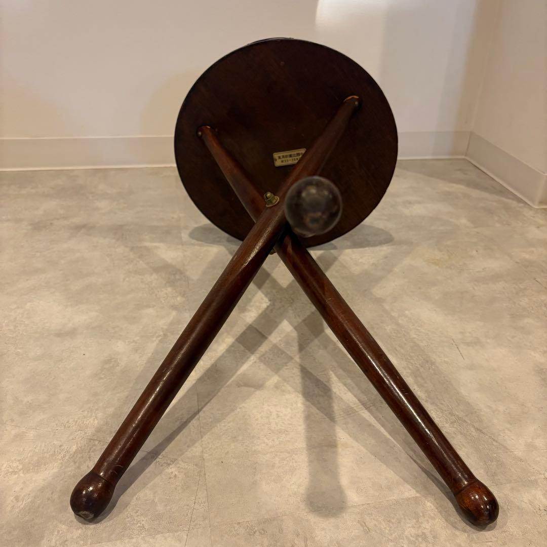 木製スツール　ドラムスツール　3本脚　昭和33年