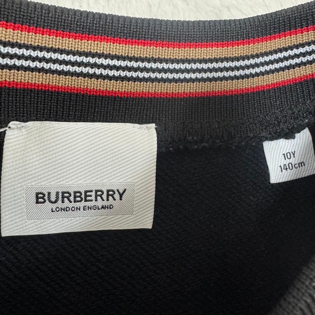 美品 BURBERRY ブラック カットソー スウェット 長袖　トレーナー 黒