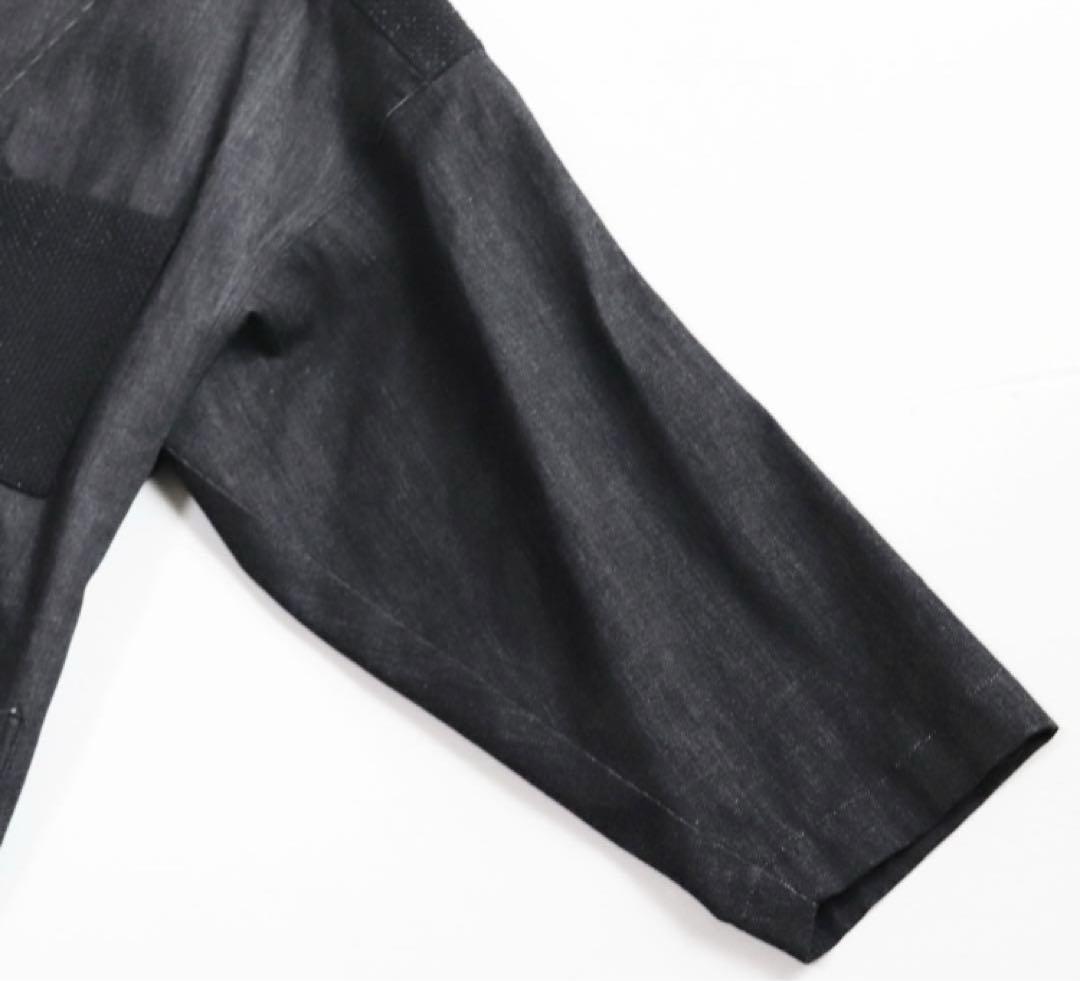 《坂本デニム》未使用 ストレッチ 江戸黒染めデニム火消し風半纏 ジャケット L