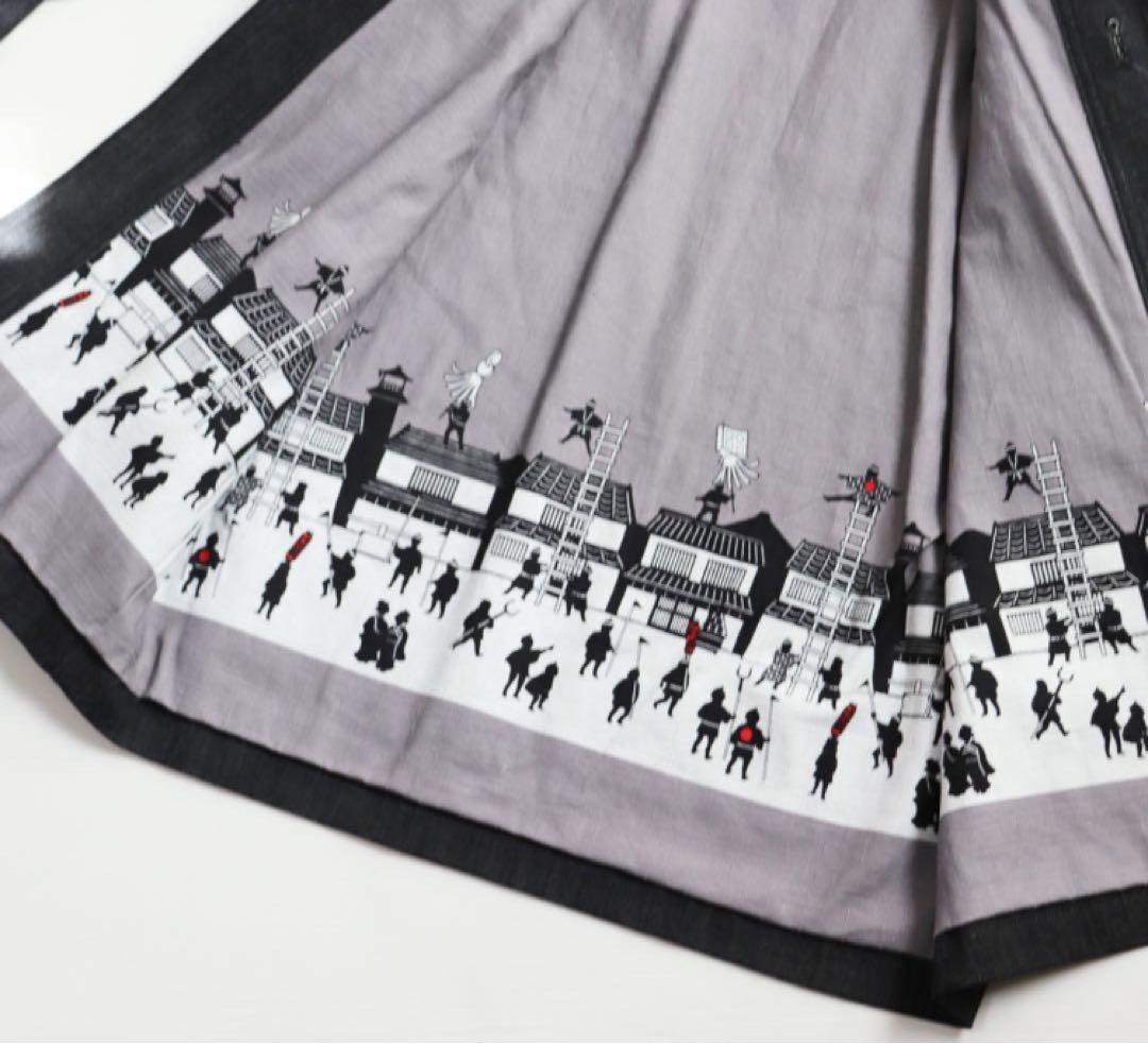 《坂本デニム》未使用 ストレッチ 江戸黒染めデニム火消し風半纏 ジャケット L