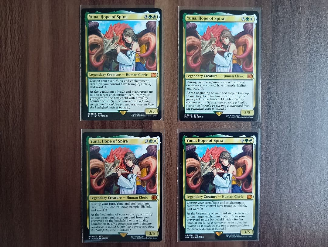 スピラの希望、ユウナ　英語　4枚セット