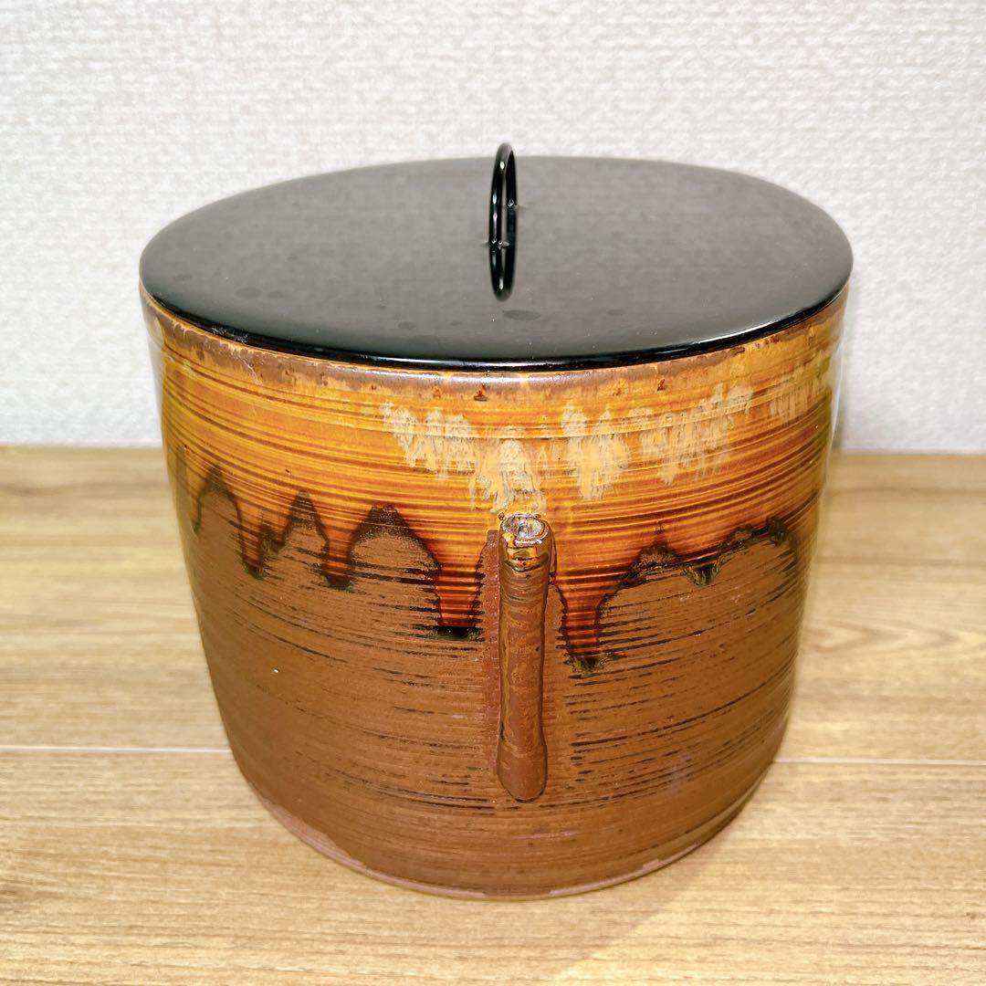 元永彰一 高取焼 管耳付 水指 茶道具