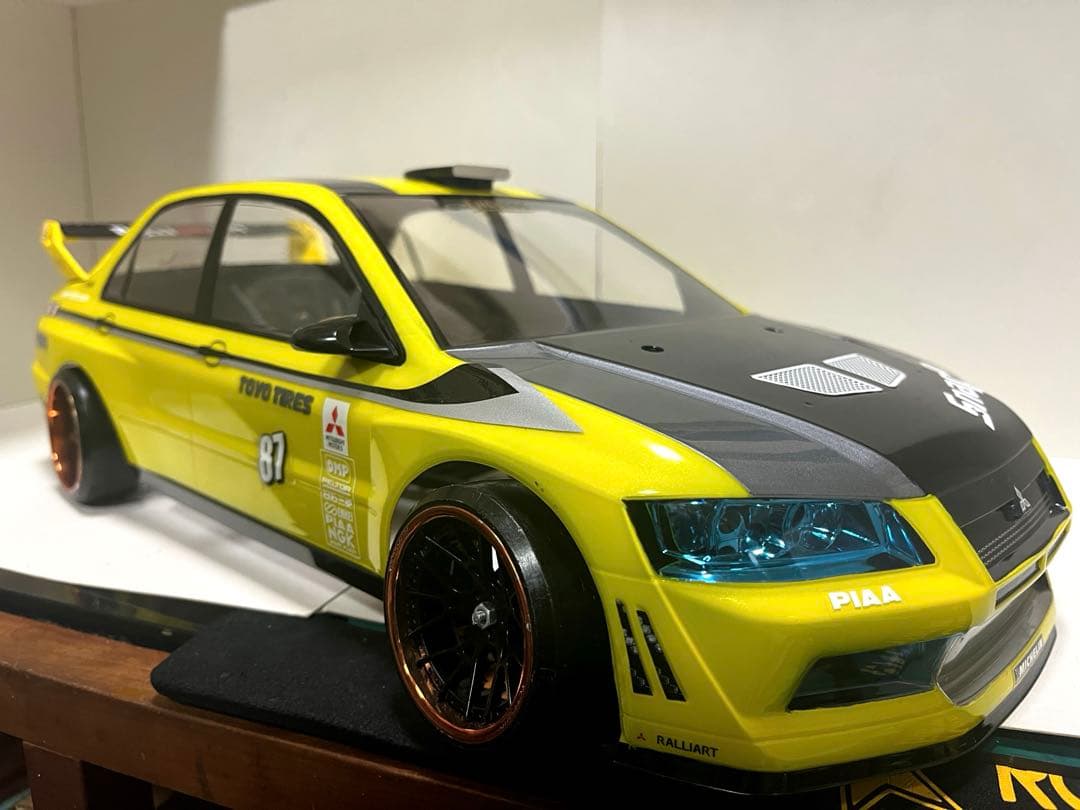 ラジコン 1/10 タミヤ 三菱ランサーエボリューションⅦボディのみ。未走行