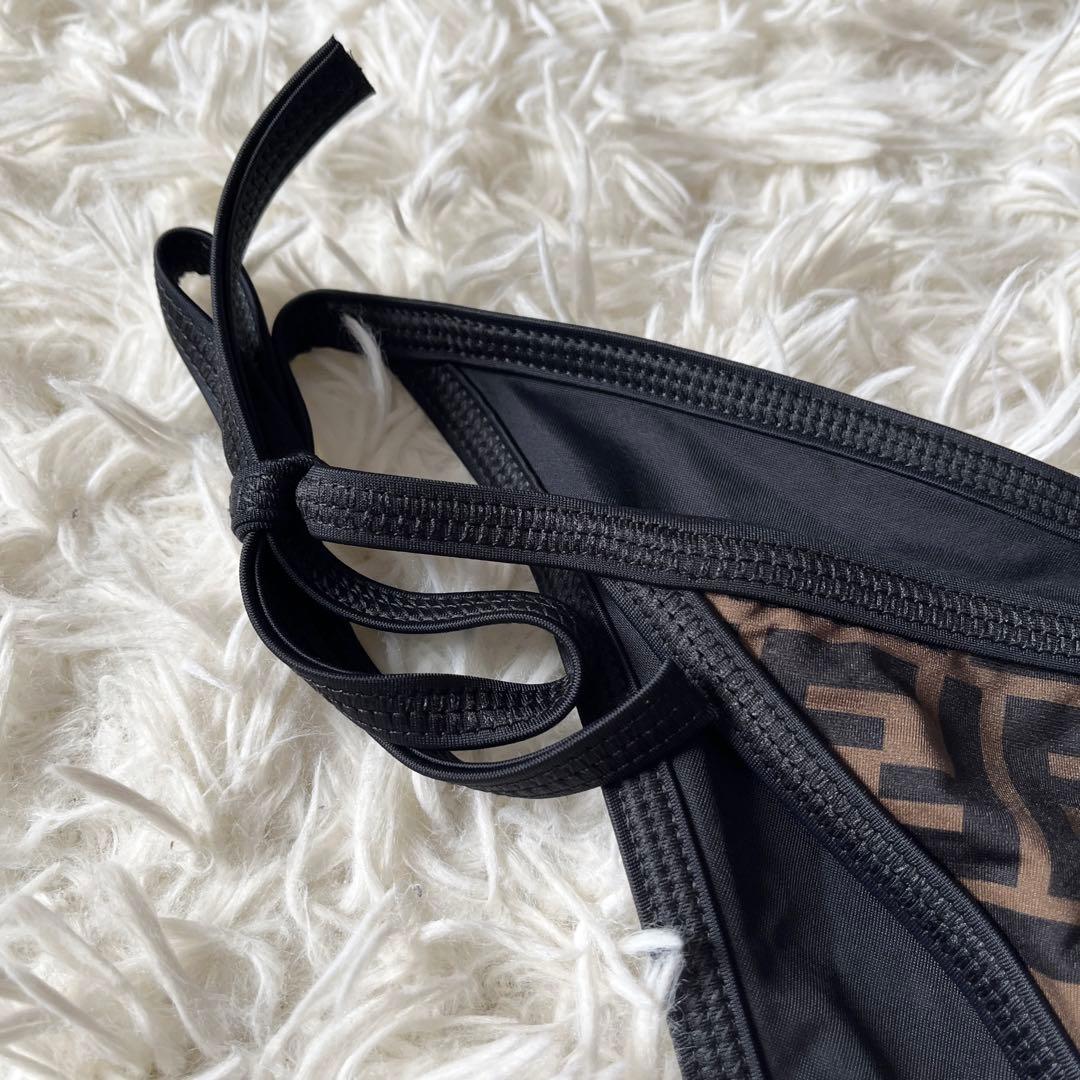 フェンディ　水着　ビキニ　ズッカ柄　ブラウン　黒　42サイズ　専用ポーチ付き