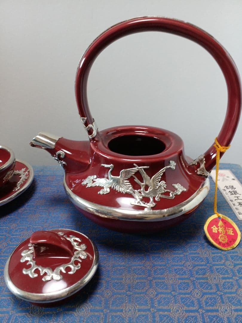 中国錫細工茶器　未使用品