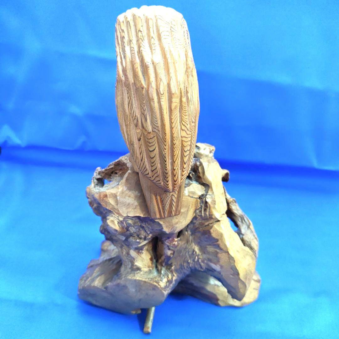 フクロウ 梟 木彫り 縁起物 置物