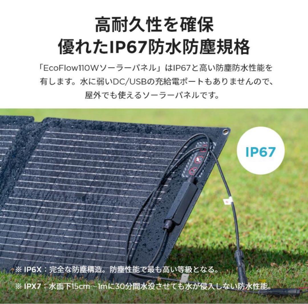 新品未使用EcoFlow ソーラーパネル 110W｜ポータブル電源対応・防災