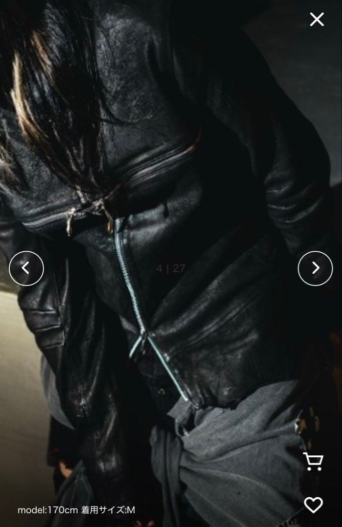 14th addiction クロスジップ　ライダース　レザー　y2k