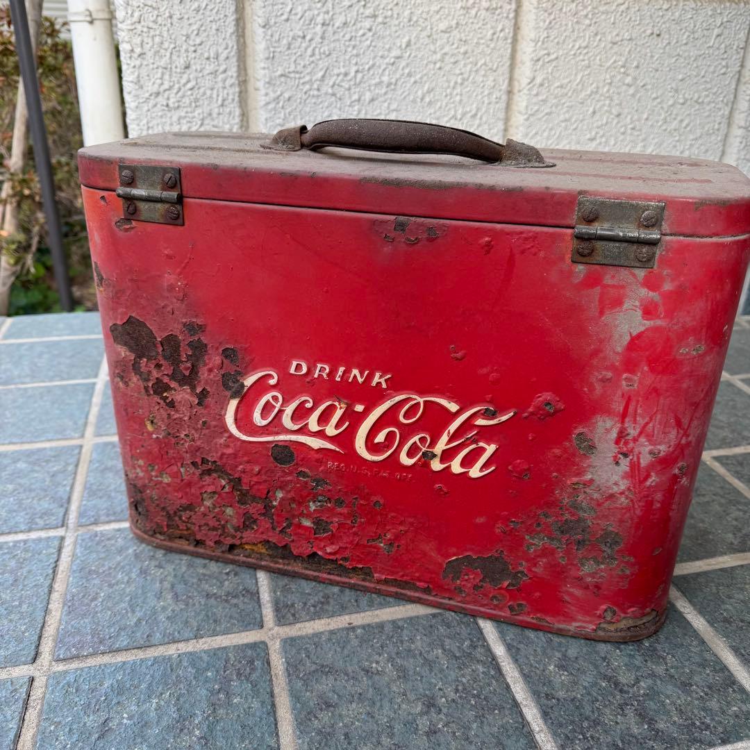 Coca-Cola 赤い金属製クーラー