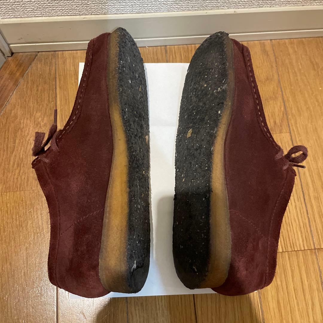 Clarks クラークス　ワラビー　ローカット　バーガンディ　UK8.5