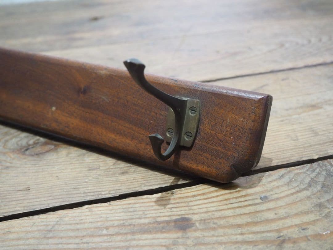 1175 ①アンティーク　ウォールフック　壁掛け　帽子掛け　金具　古道具レトロ