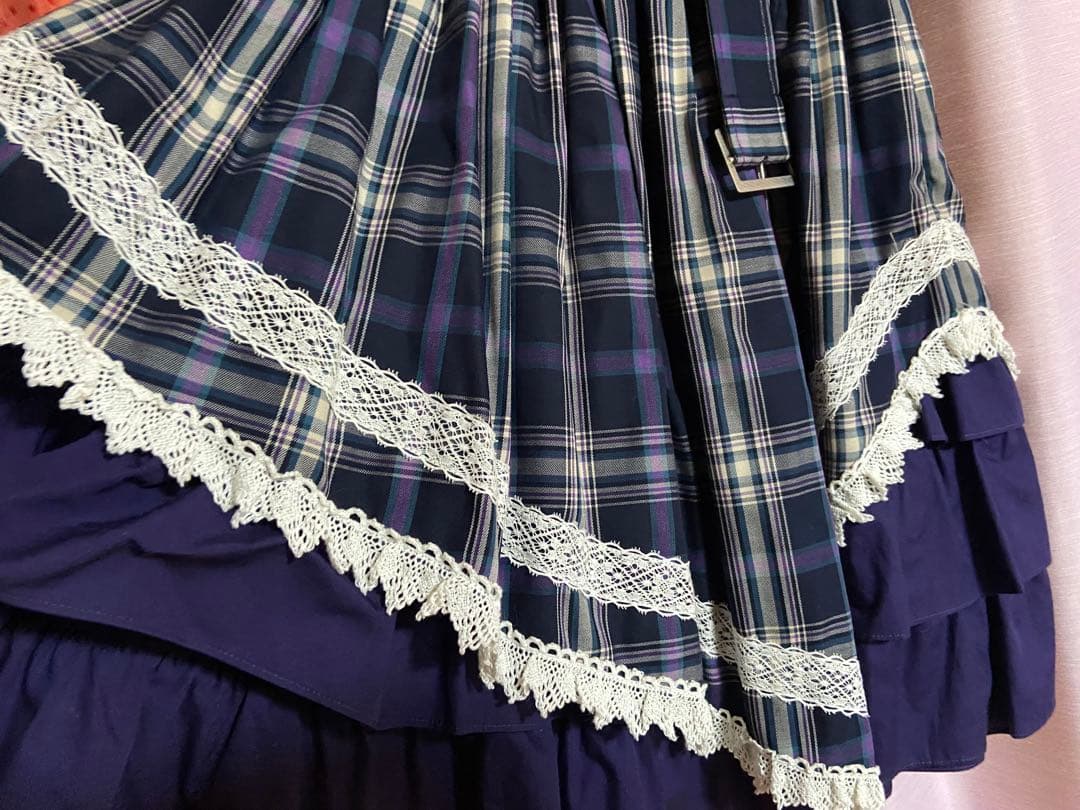 alice and the pirates タータンチェックスカート　ネイビー