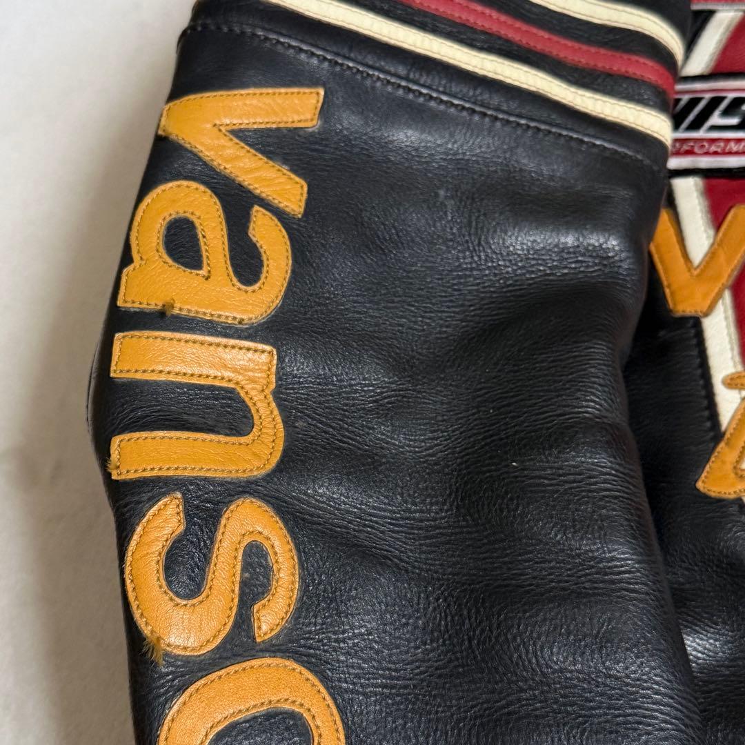 VANSONレザージャケット スター 本革 ブラック 38