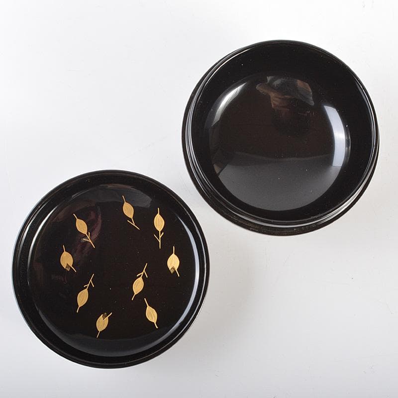 越前蒔絵師　宮田宗景作　玄々斎好写　一粒万倍　徳風棗　平棗　共箱　V　R6894