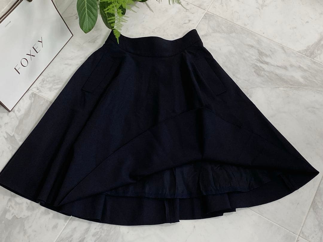 ＜現行品★完売色＞★美品★FOXEY/フォクシー ニコル スカート フレア 40