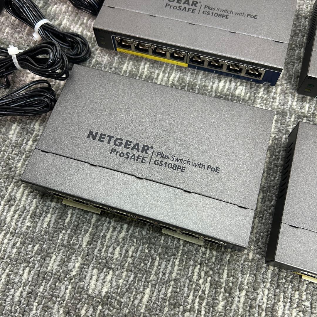 ①【4個セット】傷あり　NETGEAR GS108PEv3 ギガビット