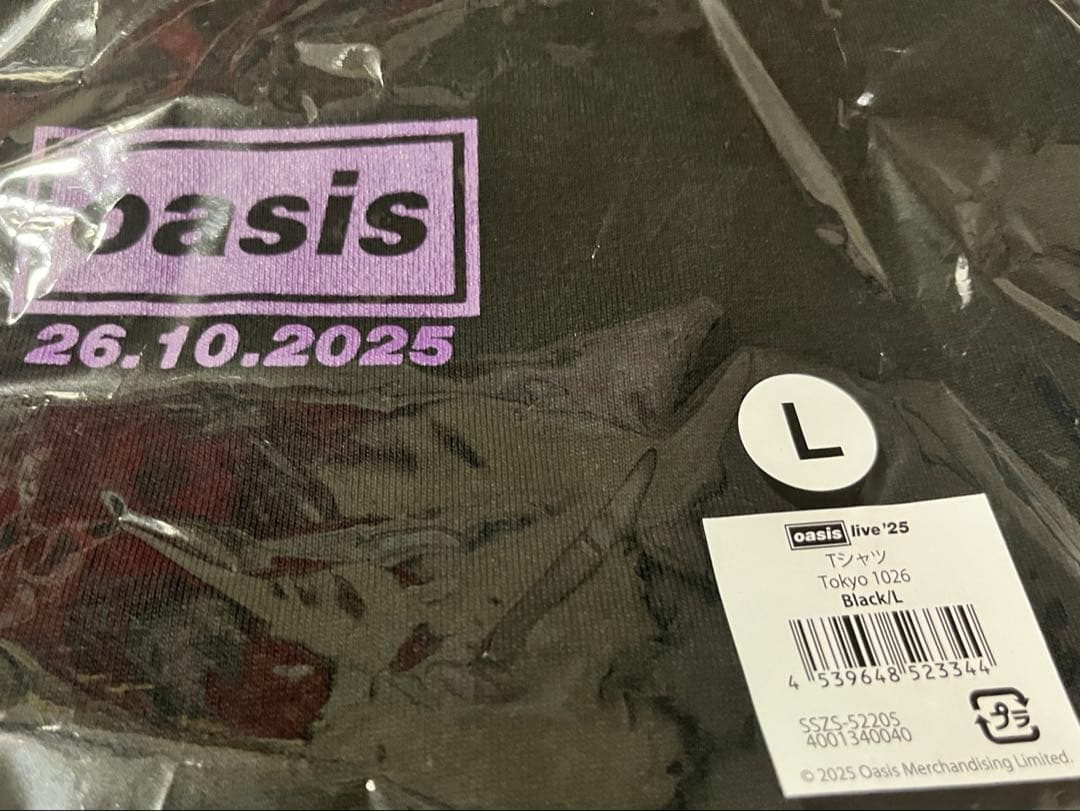 Oasis 会場限定 1026 Lサイズ Tシャツ オアシス