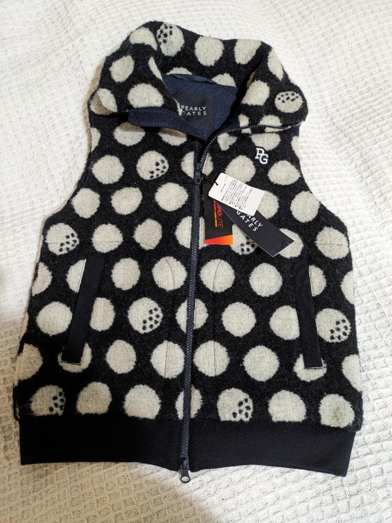 新春セール！PEARLY GATES ゴルフボール柄ベスト サイズ0