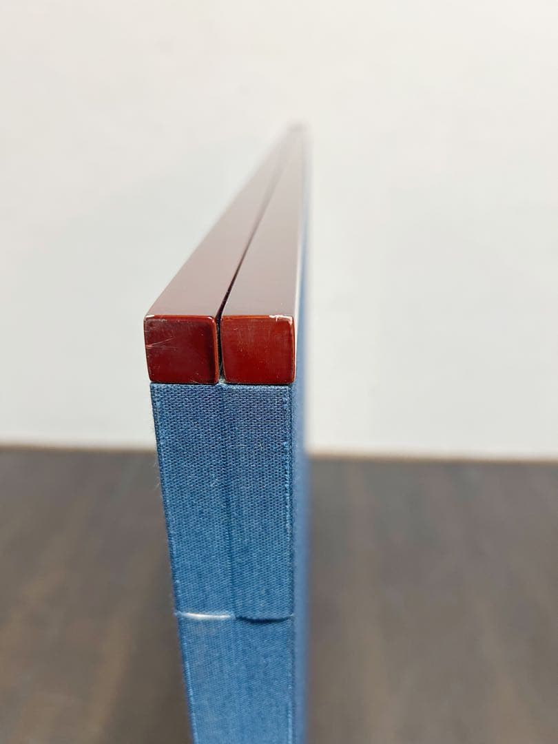 ほぼ未使用 茶道具 版画 風炉屏風先 溜塗縁 鶴 元箱