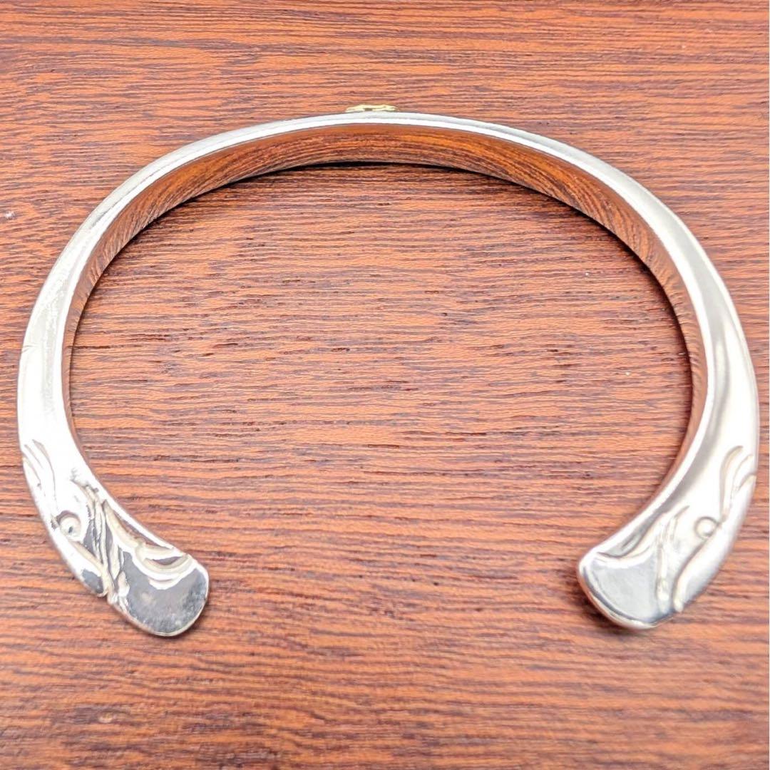 【18K金＋silver925】　イーグル顔バングル　ブレスレット　新品未使用