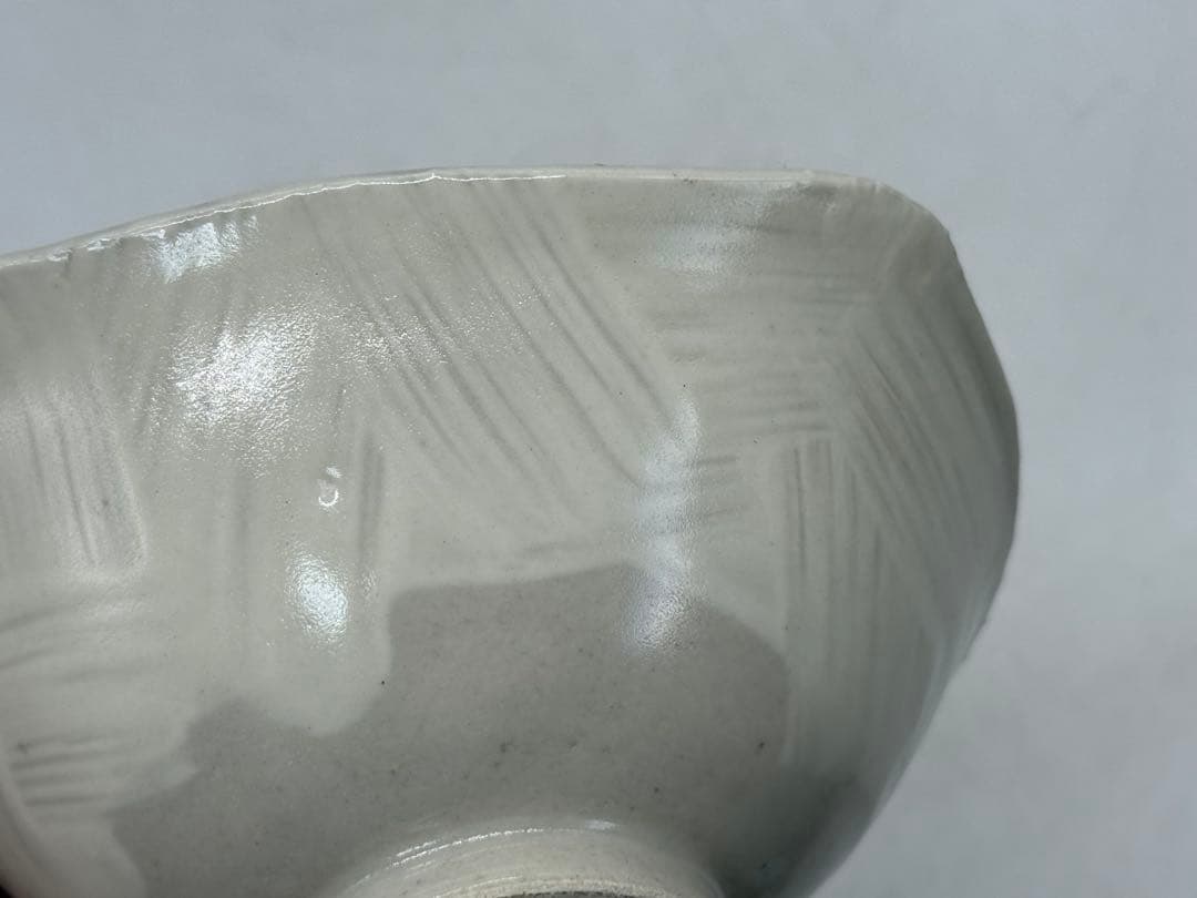 坂田甚内作　白釉角鉢3点　名人作　送料込み250605