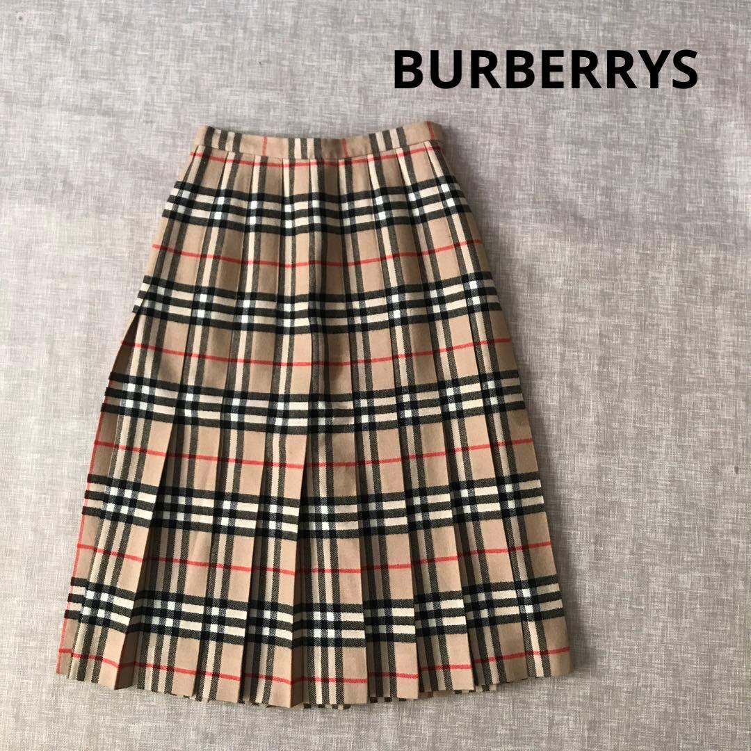 BURBERRYS プリーツ スカート　ノバチェック　ウール