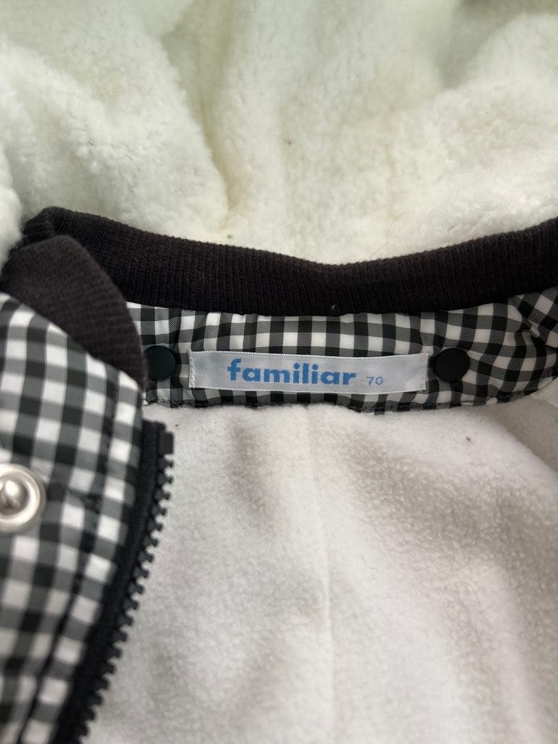 familiar チェック柄アウター 70