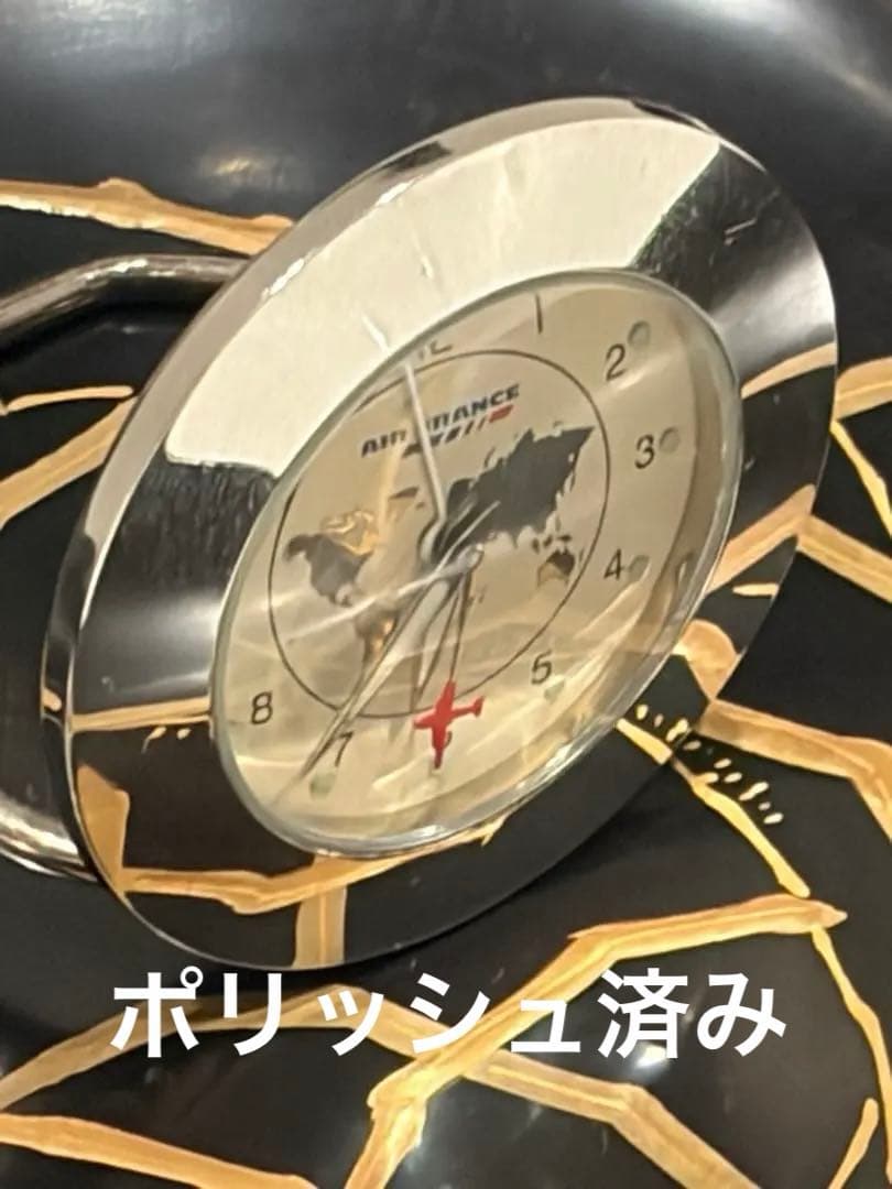 起動中エールフランス公式　旅行時計　AIRFRANCE ポリッシュ済純銀貼り