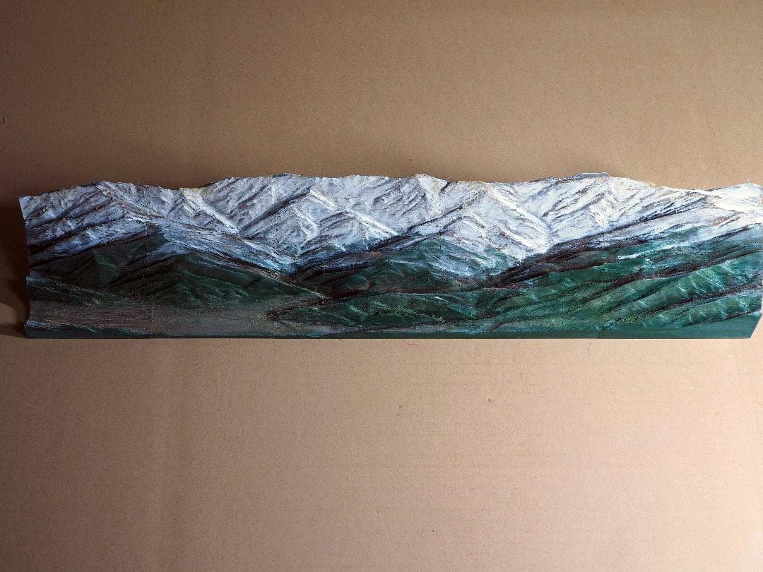 鉄道ジオラマ背景用山岳模型　　大糸線　後立山連峰　鉄道レイアウトの背景に最適