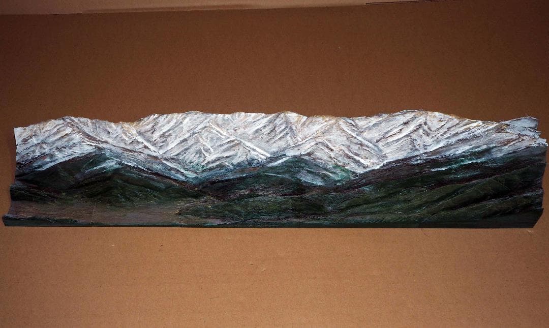 鉄道ジオラマ背景用山岳模型　　大糸線　後立山連峰　鉄道レイアウトの背景に最適